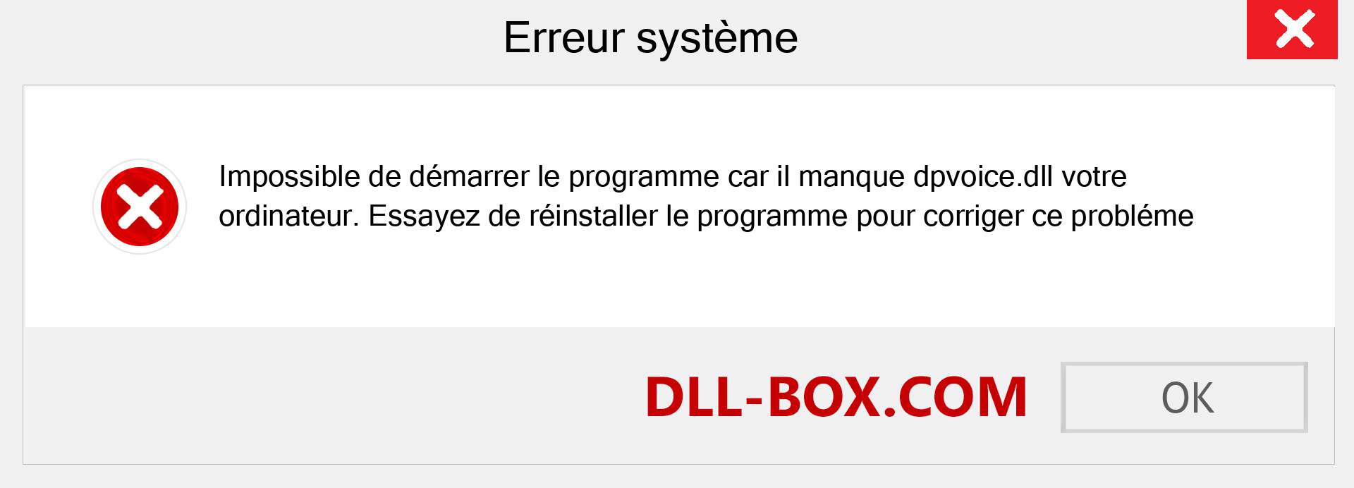 Le fichier dpvoice.dll est manquant ?. Télécharger pour Windows 7, 8, 10 - Correction de l'erreur manquante dpvoice dll sur Windows, photos, images