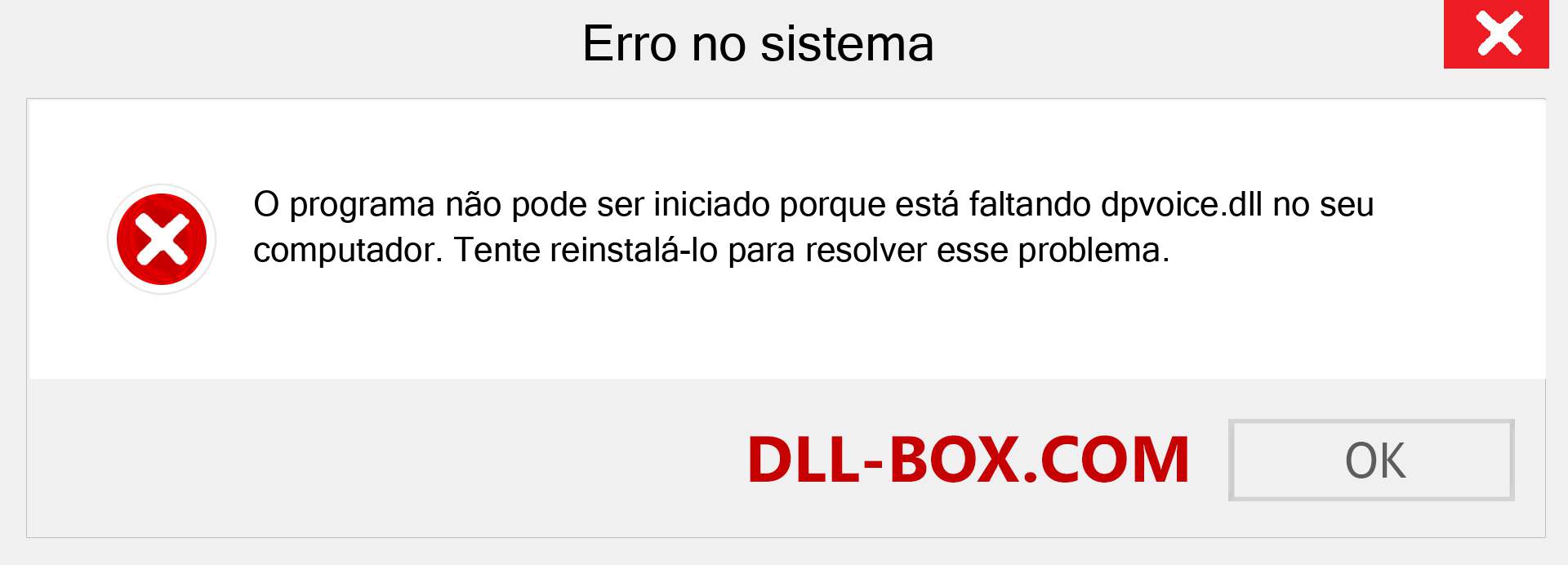 Arquivo dpvoice.dll ausente ?. Download para Windows 7, 8, 10 - Correção de erro ausente dpvoice dll no Windows, fotos, imagens